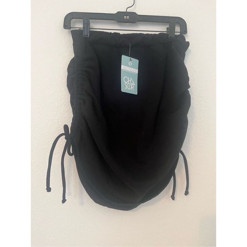Chaser Shirttail Skirt in Jet Black NEW NWT